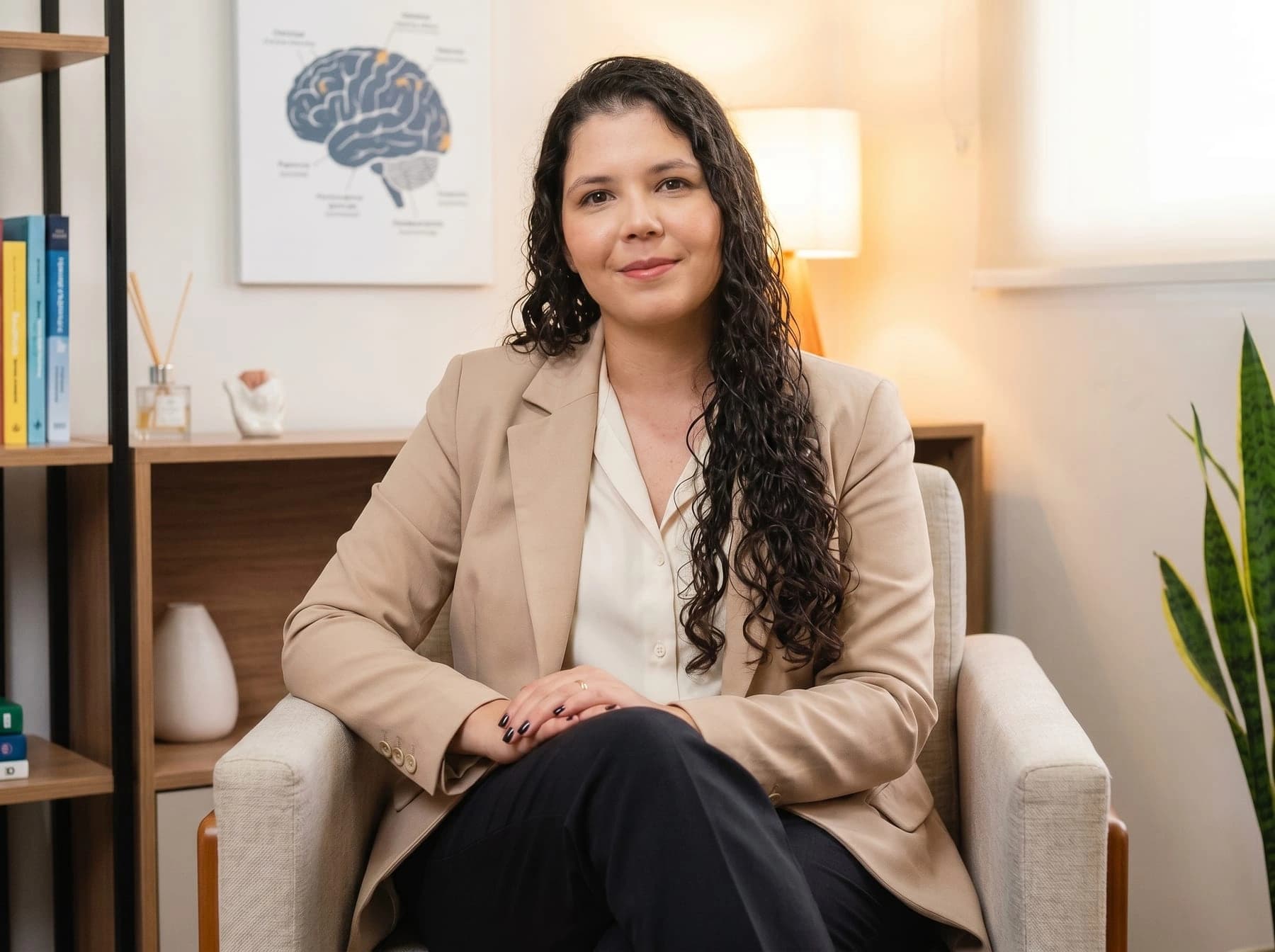 Retrato profissional de Ana Júlia Martins de Almeida no consultório